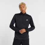 Abbigliamento New Balance New Balance Knit 1/4 Zip Manica Lunga Uomini-Nero