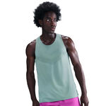 Abbigliamento Nike Nike Stride Tank Camicia da corsa Uomini-turchese, argento