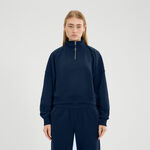 Abbigliamento Ellesse Ellesse Carrera 1/4 Zip Manica lunga Donna-blu scuro