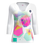 Abbigliamento Da Tennis BIDI BADU Kaleido V-Neck Longsleeve