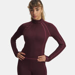 Abbigliamento Under Armour Under Armour Cold Gear Textured 1/2 Zip Manica lunga Donna - grigio, 