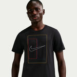 Abbigliamento da tennis Nike Nike Court Heritage Maglietta Uomini-nero