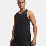 Abbigliamento Under Armour Under Armour Velociti Elite Singlet Camicia da corsa Uomini-nero, rosa