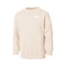 Club Fleece Oversized Crew Felpa Ragazze-Beige,Bianco
