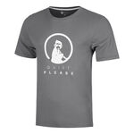 Abbigliamento da tennis Quiet Please Quiet Please Trainings Maglietta Uomini - grigio, bianco