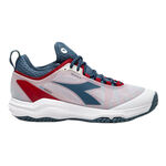 Scarpe da tennis Diadora Diadora Speed Blushield Fly 4 + Scarpa Per Tutte Le Superfici Uomini-Bianco,Color Petrolio