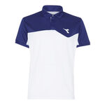 Abbigliamento Diadora Diadora Court Polo Uomini-Bianco,Blu Scuro
