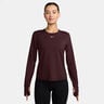 One Classic Dri-FIT Manica lunga Donna - rosso scuro, bianco
