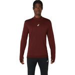 Abbigliamento ASICS ASICS Road Winter Seamless Camicia da corsa Uomini - vino rosso, 