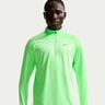 Stride Half-Zip Longsleeve Camicia da corsa Uomini-verde chiaro, argento