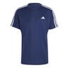 Training Essential Base 3 Stripes Maglietta Uomini-Blu Scuro,Bianco