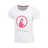Create Baseline Logo Maglietta Ragazze-Bianco,Rosa
