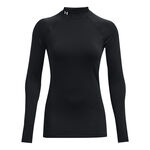 Abbigliamento Under Armour Under Armour Coldgear Authentics Mockneck Manica Lunga Donna-Nero