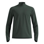 Abbigliamento Odlo Odlo Essential Thermal Midlayer 1/2 Zip Camicia Da Corsa Uomini-Oliva