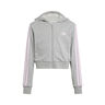 Essentials Crop Felpa Bambini-Grigio