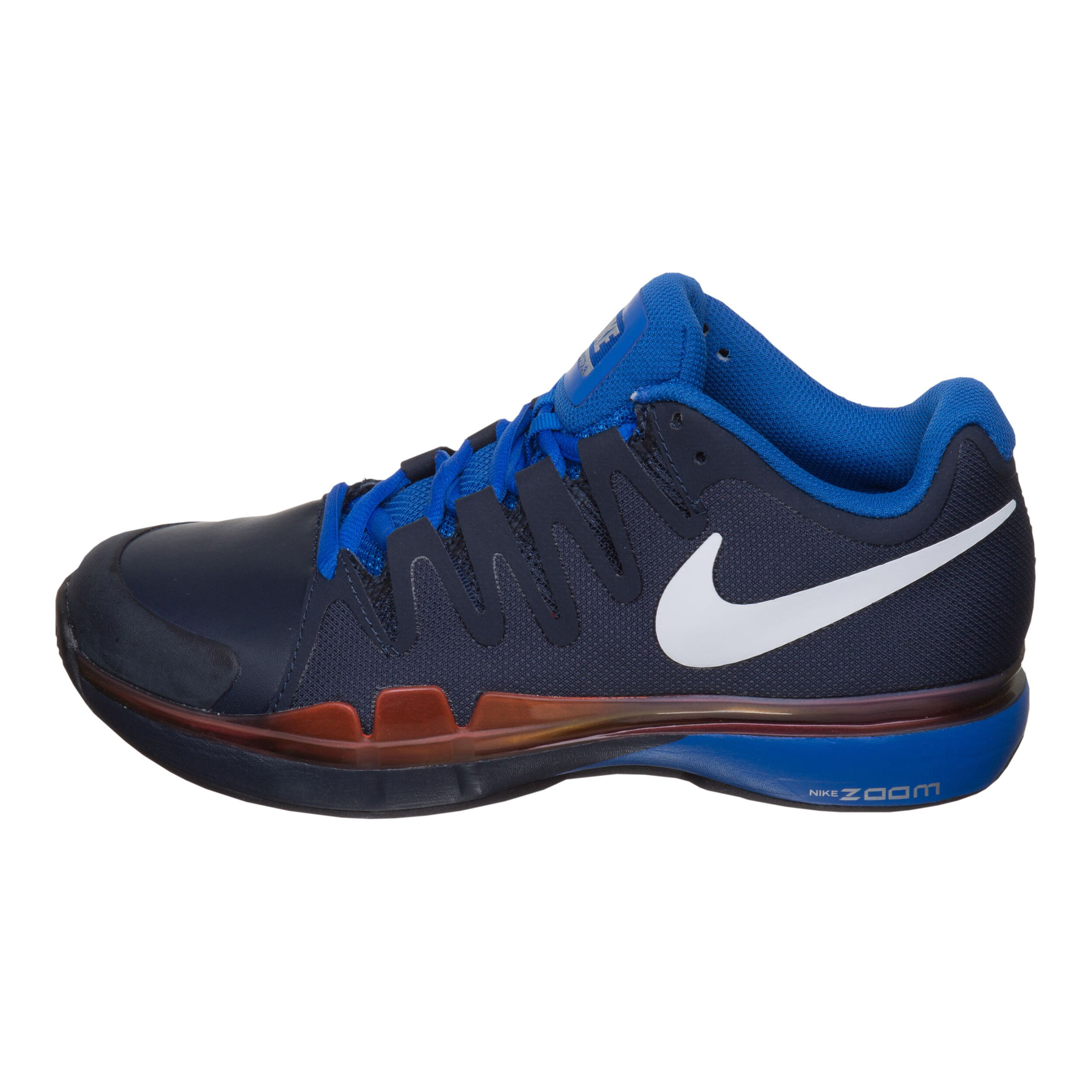 Buy Nike Roger Federer Zoom Vapor 9.5 Tour Scarpa Per Terra Rossa Uomini Blu Scuro Rosso online Tennis Point CH
