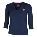 Abbigliamento BIDI BADU BIDI BADU Crew V-Neck Manica Lunga Donna-Blu Scuro