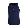 Racerback Canottiera Ragazze-Blu Scuro,Bianco