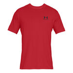 Abbigliamento Under Armour Under Armour Sportstyle Left Chest Maglietta Uomini-Rosso,Nero