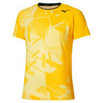 Abbigliamento da tennis Mizuno Mizuno Daybreakers Shadow Graphic Maglietta Uomini - giallo, 