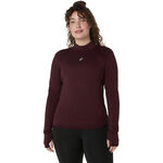 Abbigliamento ASICS ASICS Road Winter Seamless Camicia da corsa Donna - rosso scuro, 