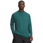 Abbigliamento Under Armour Under Armour Tech Textured Half-Zip Manica lunga Uomini-verde, nero