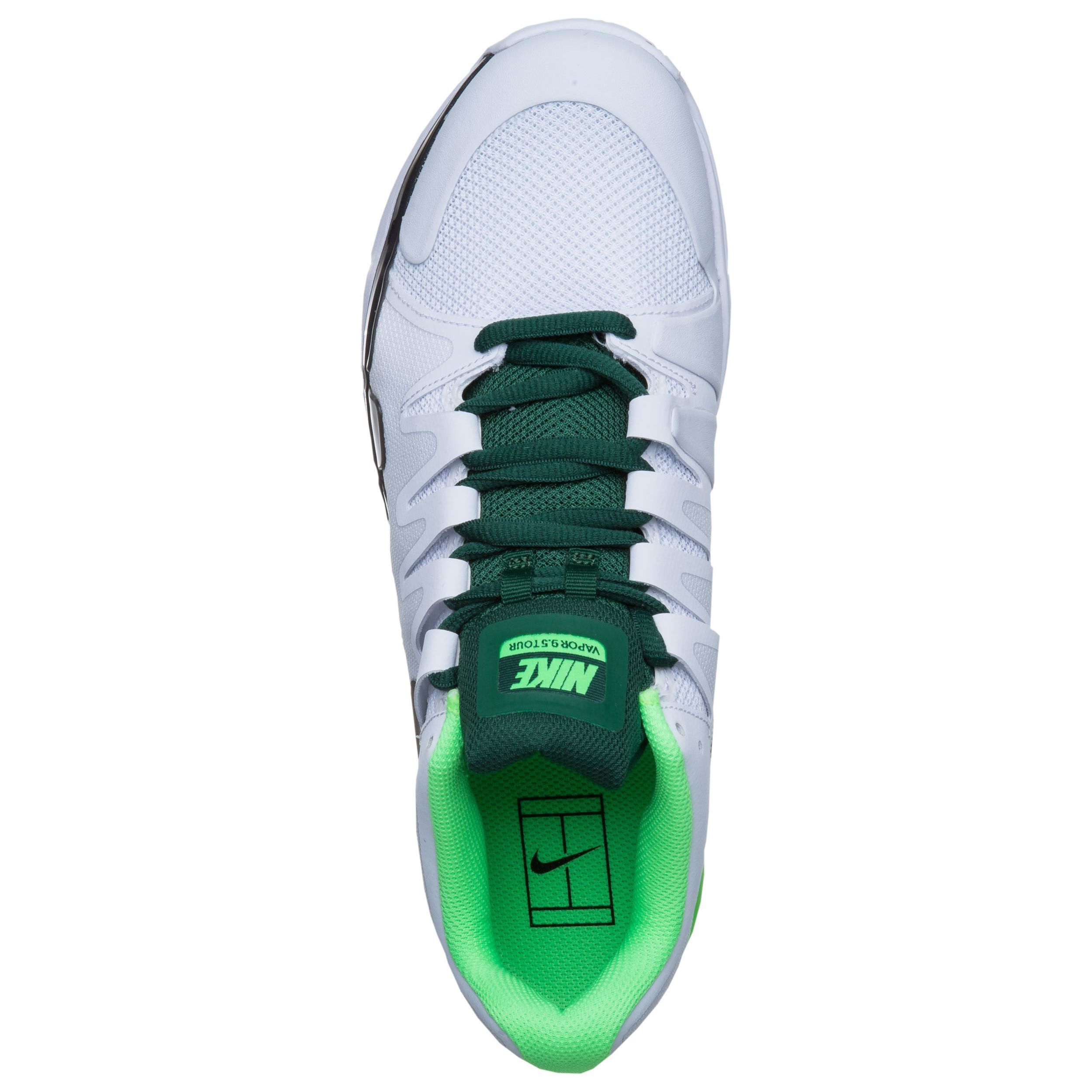 Buy Nike Roger Federer Zoom Vapor 9.5 Tour Scarpa Per Tutte Le Superfici Uomini Bianco Verde online Tennis Point CH