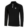 Big Serve 1/4 Zip Manica Lunga Uomini-Nero,Bianco