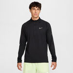 Abbigliamento Nike Nike Stride Half-Zip Longsleeve Camicia da corsa Uomini-nero, argento