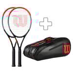 Confezione Di Racchette Wilson 2x Clash 100L plus Schlägertasche