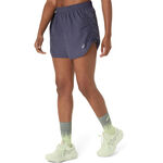 Abbigliamento ASICS ASICS Nagino 4in Pantaloncini Da Corsa Donna-Grigio-blu,Blu