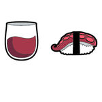 Accessori Per Racchette Gamma String Things Wein/Tintenfisch Sushi