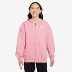 Abbigliamento Nike Nike Club Fleece Oversized Full-Zip Felpa Ragazze-Rosa