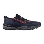 Scarpe da corsa Mizuno Mizuno Wave Daichi 9 GTX Scarpa Da Trail Donna-Blu Scuro,Rosso Neon