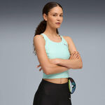 Abbigliamento Puma Puma Raceday Ultraform Crop Camicia Da Corsa Donna-Verde