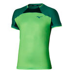 Abbigliamento da tennis Mizuno Mizuno Maglietta Uomini-verde neon