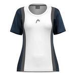 Abbigliamento HEAD HEAD Club 25 Tech Maglietta Donna-Bianco,Blu Scuro