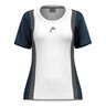 Club 25 Tech Maglietta Donna-Bianco,Blu Scuro