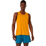 Abbigliamento ASICS ASICS Road Camicia da corsa Uomini-giallo