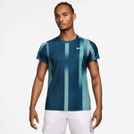 Abbigliamento Nike Nike Court Victory Dri-Fit Print Maglietta Uomini - color petrolio, bianco