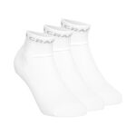 Abbigliamento Craft Craft Core Dry Mid Calze Da Corsa Confezione Da 3-Bianco