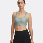 Abbigliamento Under Armour Under Armour Infinity Mid 2.0 Reggiseni Sportivi Donna-Verde