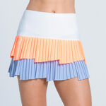 Abbigliamento Lucky in Love Lucky in Love Fly Pleated 13in Gonna Donna-Blu Chiaro,Albicocca