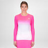 Crew Gradiant Manica Lunga Donna-Rosa,Bianco