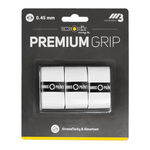 Overgrip Tennis-Point Tennis-Point Premium Grip Confezione Da 3-Bianco