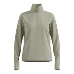 Abbigliamento Odlo Odlo Essential Thermal Midlayer 1/2 Zip Camicia Da Corsa Donna-Oliva
