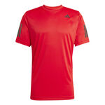 Abbigliamento da tennis adidas adidas Club 3Stripes Maglietta Uomini-rosso