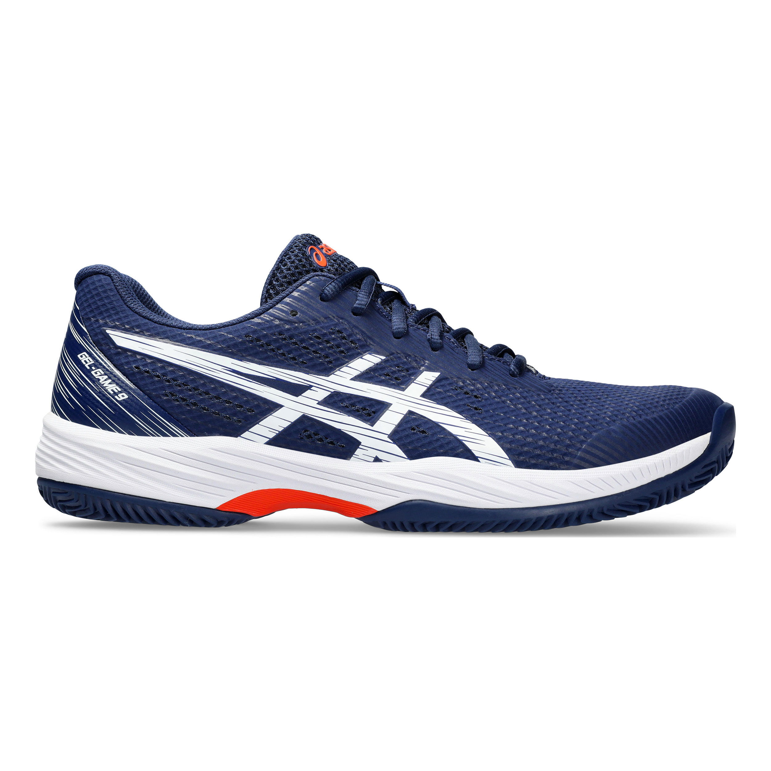 Buy ASICS Gel Game 9 Scarpa Per Terra Rossa Uomini Blu Scuro Bianco online Tennis Point CH