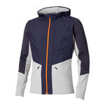 Abbigliamento Mizuno Mizuno Active Warmalite Hybrid Full Zip Giacca Da Corsa Uomini-Blu