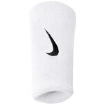 Abbigliamento Nike Nike Swoosh Doublewide Polsino Anti Sudore Confezione Da 2-Bianco,Nero